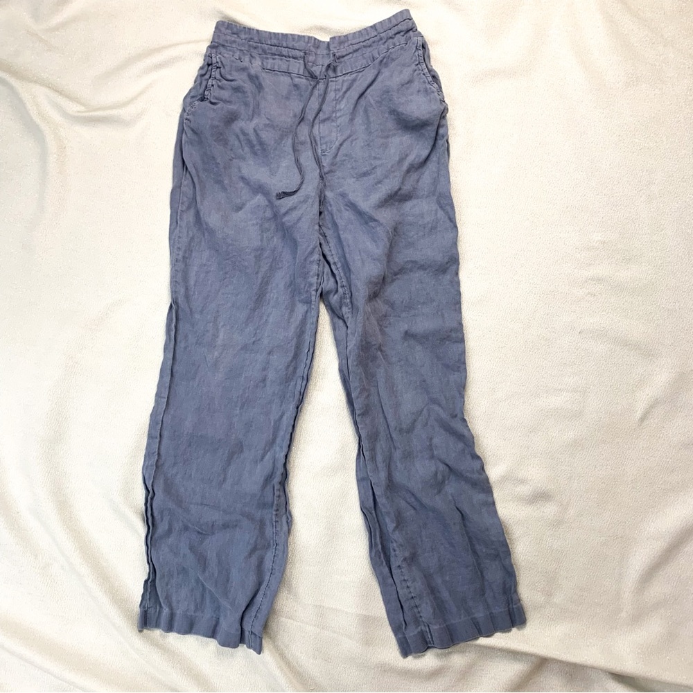 Cynthia Rowley Blue Linen Pants Size Large